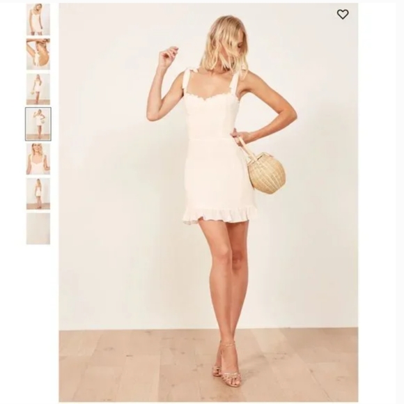 Reformation Christine Mini Dress - Ivory - Picture 2 of 12